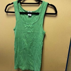 4/$15 Green Ribbed Tank Top